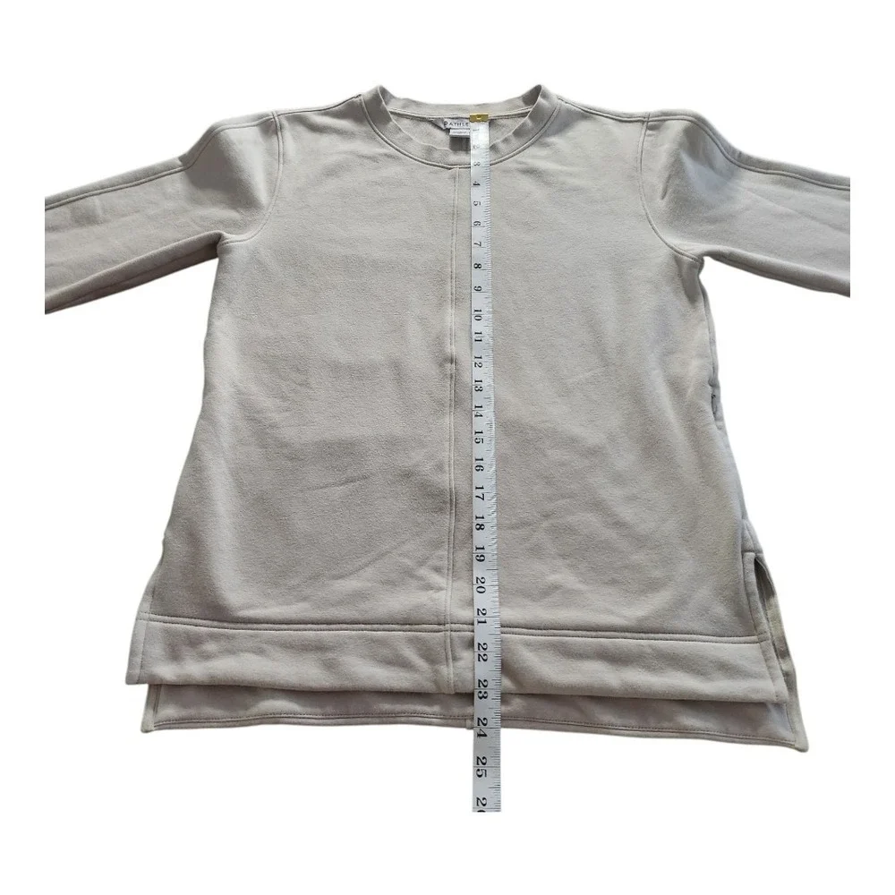 Athleta Retroplush Crew Neck Sweatshirt Size XS Extra Small Gym Sport Cozy - Picture 5 of 10
